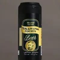 Гель для душа пиво HARD LINE, 400 мл, древесный аромат