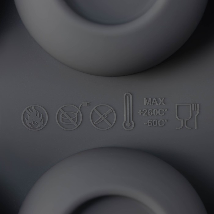 Форма для выпечки и муссовых десертов KONFINETTA «Фолд», силикон, 28,8×17,1×2,6 см, 12 ячеек (4,2×2,5 см), цвет серый Форма для выпечки и муссовых десертов KONFINETTA «Фолд», силикон, 28,8×17,1×2,6 см, 12 ячеек (4,2×2,5 см), цвет серый