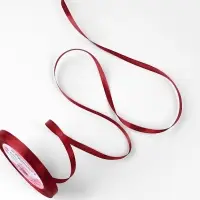 Лента атласная, 6 мм &times; 23 &plusmn; 1 м, цвет винный №165