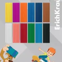 Пластилин ErichKrause &laquo;Простоквашино&raquo;, 12 цветов, 180 г, со стеком, в картонной упаковке