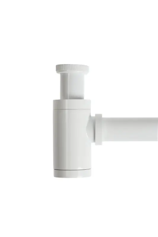 Сифон ZEIN engr, для раковины, бутылочный, цилиндрический, 1 1/4" &times; 32 мм, цинк, белый