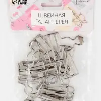 Застёжка для комбинезона, 37 мм, 10 шт., цвет серебряный