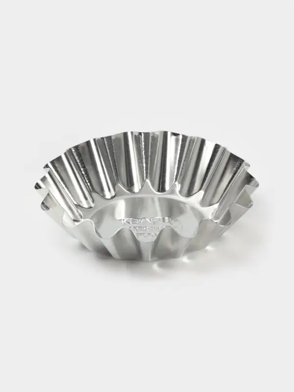 Форма для выпечки кекса, d=8.3 см, h=2.1 см, жесть, серебристая