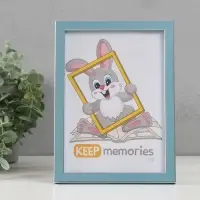 Фоторамка для фото 15&times;21 см Keep memories &laquo;Акварель&raquo;, пластик, голубой, (пластиковый экран)