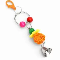 Игрушка для птиц "Шарики" с колокольчиками, 18 х 4,5 см, микс цветов