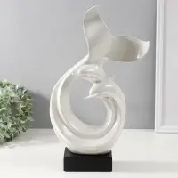 Фигурка керамика &laquo;Абстракция. Морские дельфины&raquo;, белый, 9&times;18&times;40 см