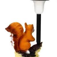 Садовая фигура - фонарь из полистоуна &laquo;Белка с орешком&raquo;, 24&times;16&times;24 см