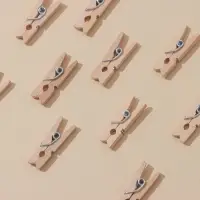 Прищепки Доляна, деревянные, 2.5&times;0.7 см, 24 шт.