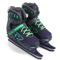 Коньки детские раздвижные BlackAqua, р. 27-30, для фитнеса, синие, зелёные Коньки детские раздвижные BlackAqua, р. 27-30, для фитнеса, синие, зелёные