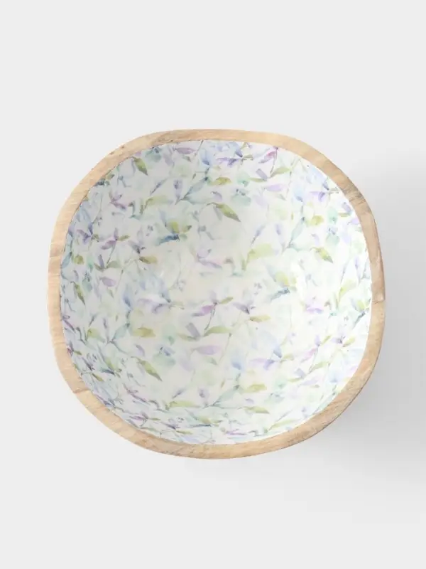 Салатник &laquo;Оттенки сирени&raquo;, 23&times;23&times;10.5 см, дерево манго