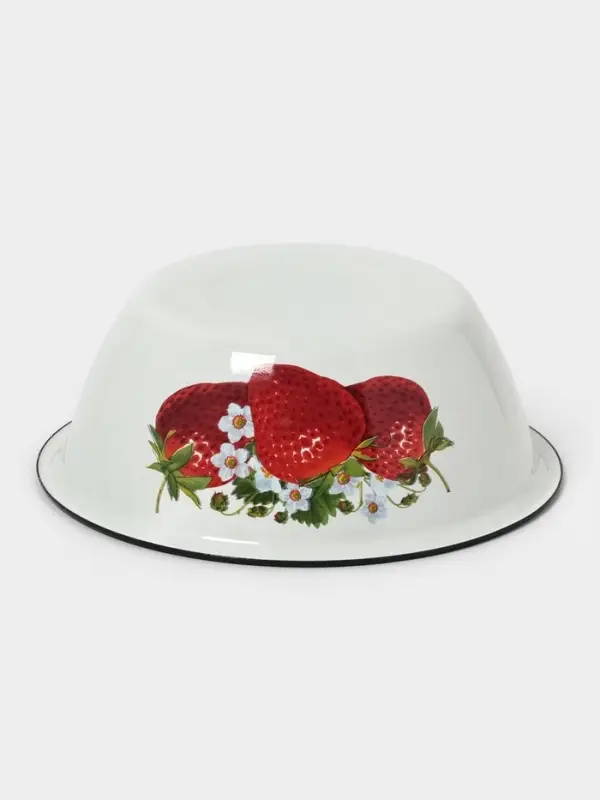 Миска эмалированная, 2 л, белая