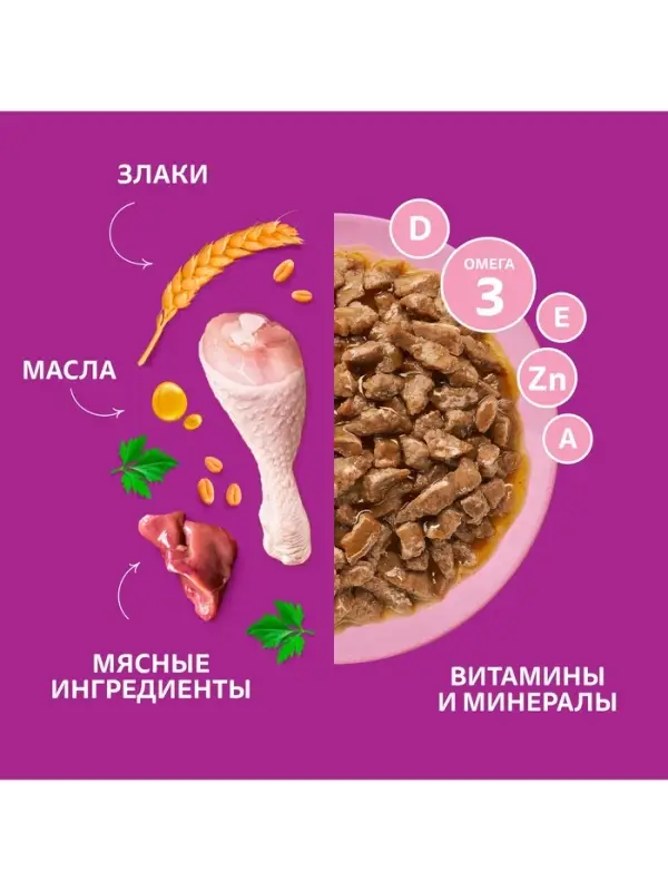 Влажный корм Whiskas для котят, рагу курица, 75 г