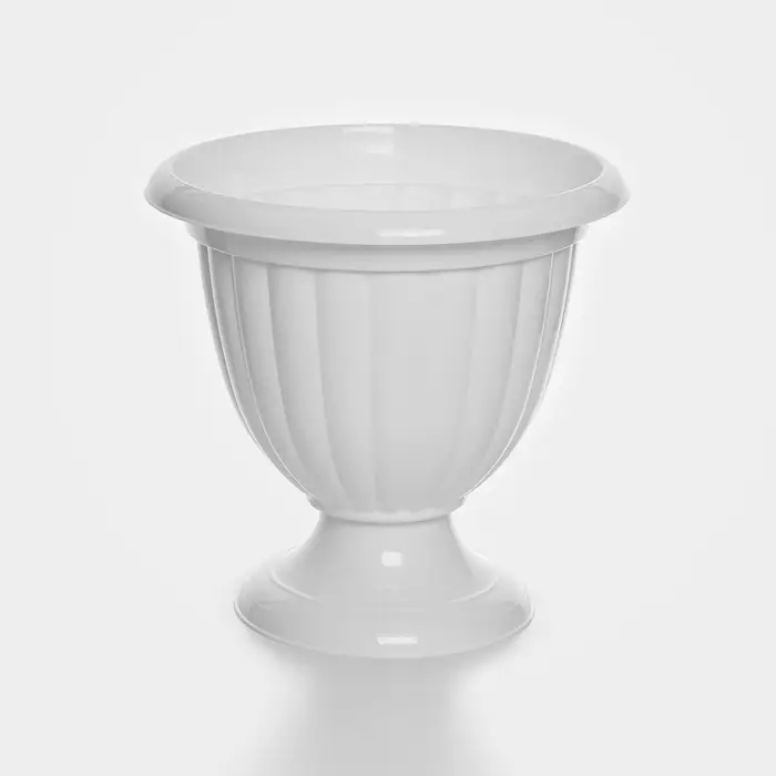 Вазон для цветов &laquo;Жасмин&raquo;, 9 л, d=32.5 см, h=33.7 см, белый