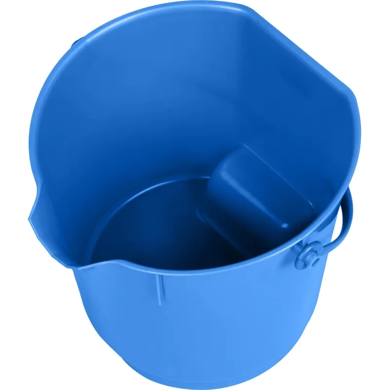 Ведро FBK 9л синее, армир. пластик противоударный, круглое, 80102-2