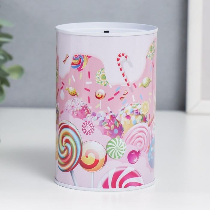 Копилка металл банка Копилка металл банка "Сладости" МИКС 12х8х8 см