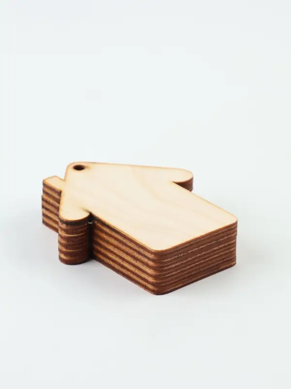 Набор елочных игрушек под раскраску &laquo;Домики&raquo;, 8&times;7 см, 6 шт.