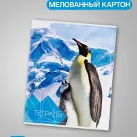 Набор тетрадей, 96 листов в клетку, Calligrata &laquo;Животные&raquo;, серые листы, 4 штук