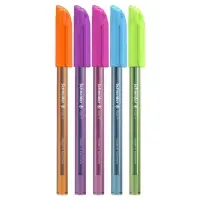 Ручка шариковая Schneider "Tops 505 F Candy", узел 0.8 мм, синие чернила, корпус неон микс