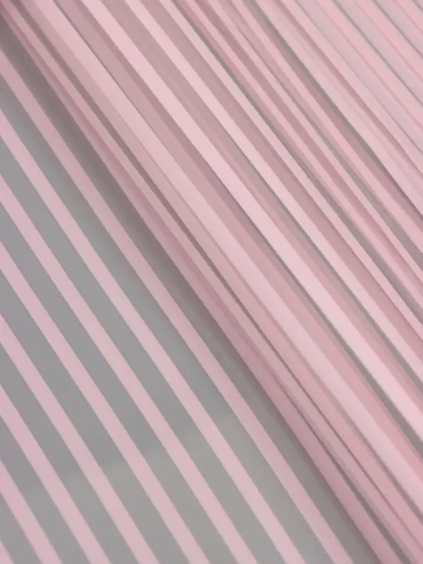 Пленка прозрачная с рисунком «Полосы узкие» Нежно-розовый 0.7×8.2±5%м