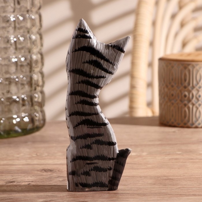 Сувенир дерево Сувенир дерево "Котёнок" серый 6х3х18 см