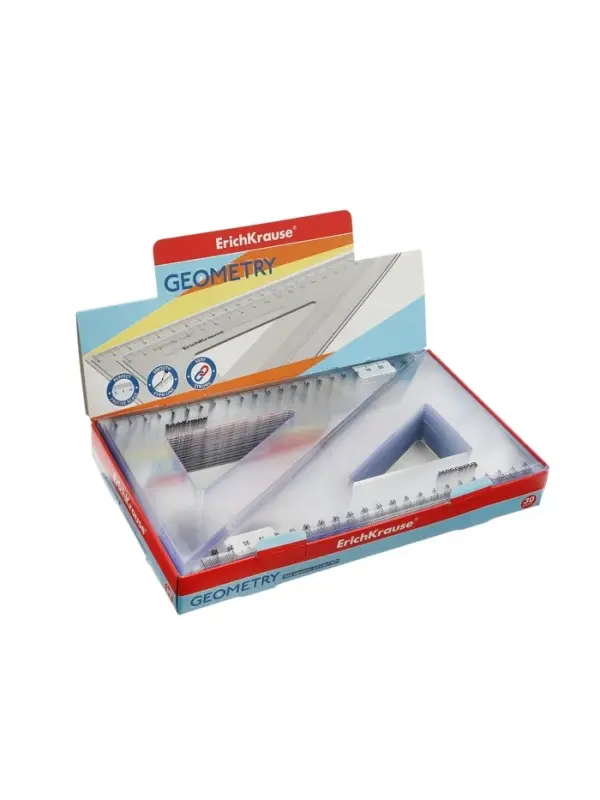 Треугольник 60*, 22 см, ErichKrause Clear