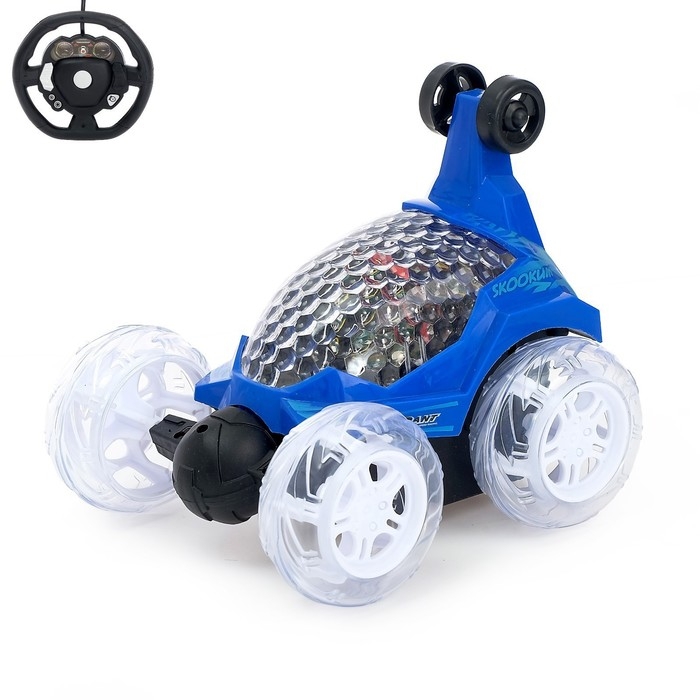 Перевёртыш радиоуправляемый «Трюкач», подсветка колес, работает от аккумулятора цвет синий Перевёртыш радиоуправляемый «Трюкач», подсветка колес, работает от аккумулятора цвет синий