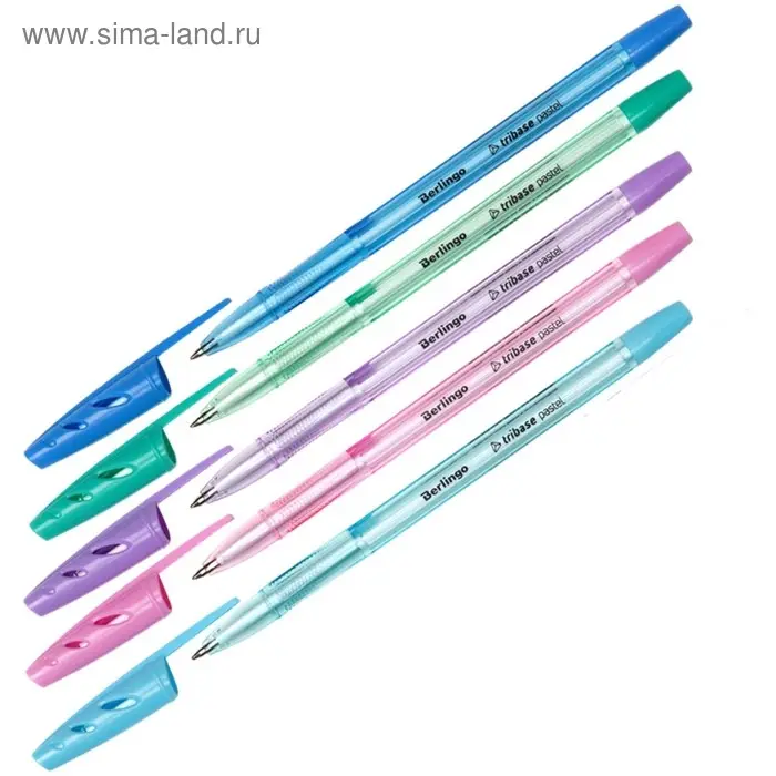 Ручка шариковая Tribase Pastel, узел 0.7 мм, чернила синие, МИКС Ручка шариковая Tribase Pastel, узел 0.7 мм, чернила синие, МИКС