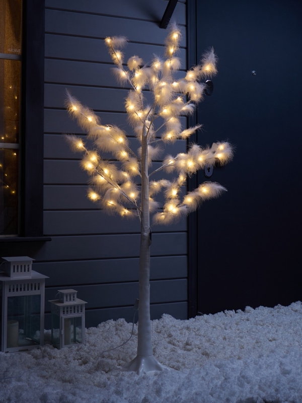 Светодиодное дерево «Перья» 1.5 м, 300 LED, постоянное свечение, 220 В, свечение тёплое белое Светодиодное дерево «Перья» 1.5 м, 300 LED, постоянное свечение, 220 В, свечение тёплое белое