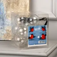 Гирлянда &laquo;Бахрома&raquo; 2.5&times;0.7 м, роса с насадками &laquo;Шарики&raquo;, IP20, серебристая нить, 150 LED, свечение белое, 12 В