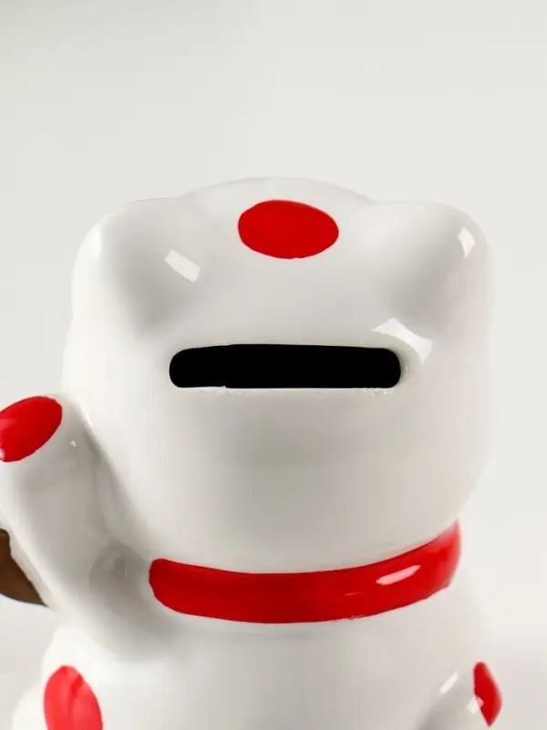 Копилка керамика Копилка керамика "Манэки-нэко - иероглиф удача" розовый 7,2х8,3х10 см