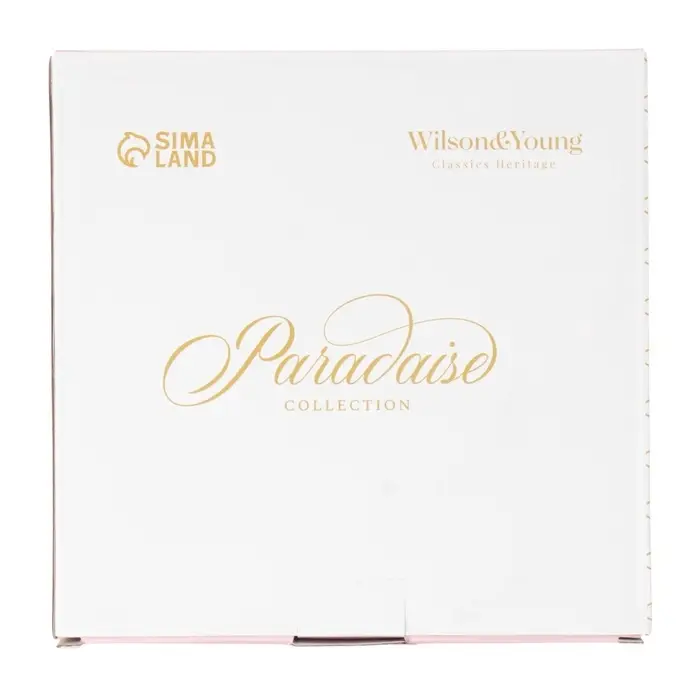 Тарелки WY Paradise, d=20.5 см, набор 2 шт., фарфор, белые, розовые