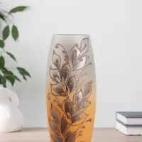 Ваза для цветов &laquo;Золотые лепестки&raquo;, 7.5&times;11&times;26 см, стекло