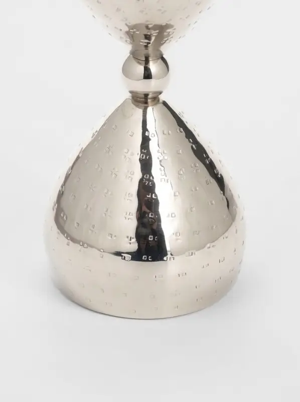 Подсвечник &laquo;Песочные часы&raquo;, 8.5&times;19 см, алюминий, серебро