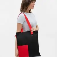 Шопер Onlook, черная с красным