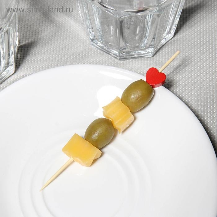 Шпажки Доляна «Пылкое сердце», 12 см, набор 25 шт Шпажки Доляна «Пылкое сердце», 12 см, набор 25 шт