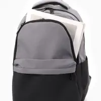 Рюкзак городской, 2 отделения, 3 кармана, водонепроницаемое дно, 27&times;14&times;39 см, серый
