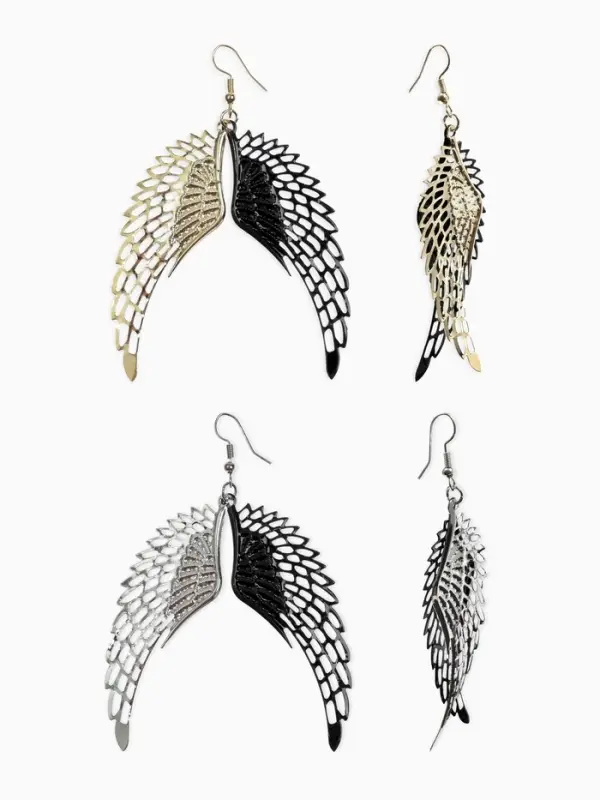 Серьги висячие &laquo;Крылья ангела&raquo;, цвет МИКС, 9 см