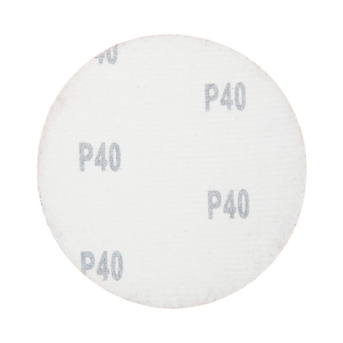 Круг абразивный шлифовальный под  Круг абразивный шлифовальный под "липучку" ТУНДРА, 125 мм, Р40, 100 шт.