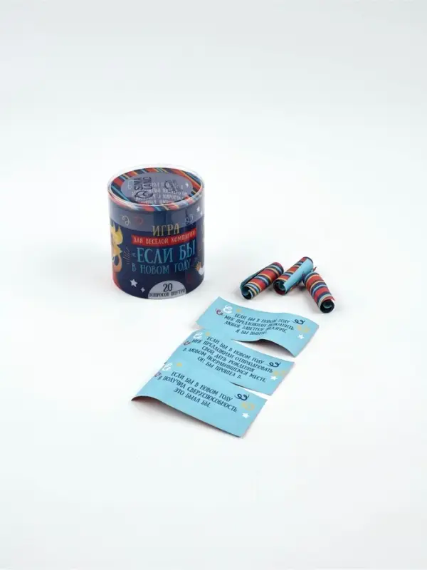 Новогодний тубус пожеланий «Игра для веселой компании», 7×7 см Новогодний тубус пожеланий «Игра для веселой компании», 7×7 см
