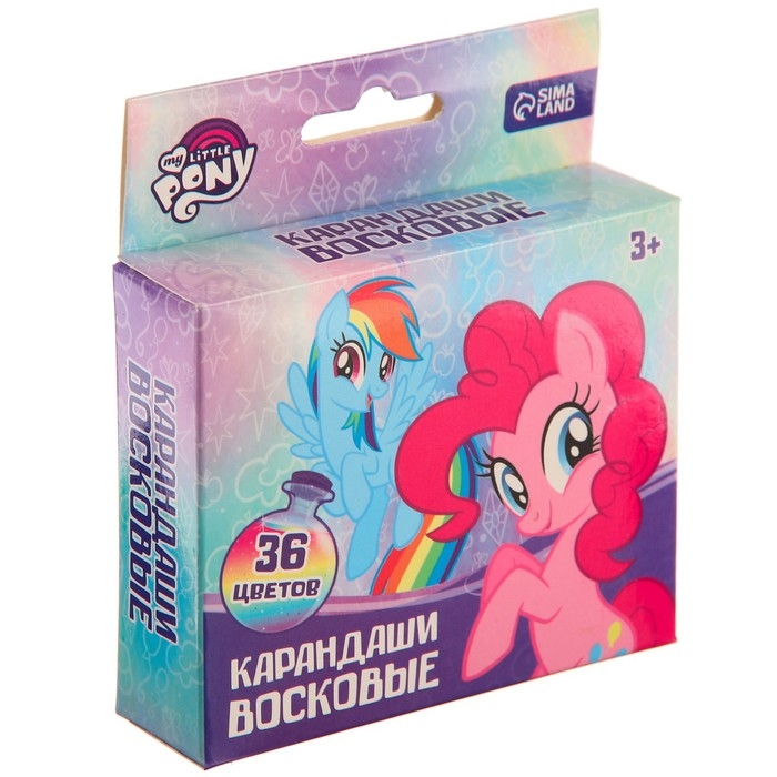 Восковые карандаши, набор 36 цветов, My Little Pony Восковые карандаши, набор 36 цветов, My Little Pony