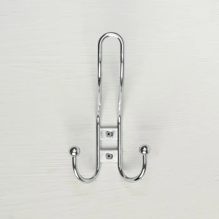 Крючок мебельный ТУНДРА TKT002, трехрожковый, хром