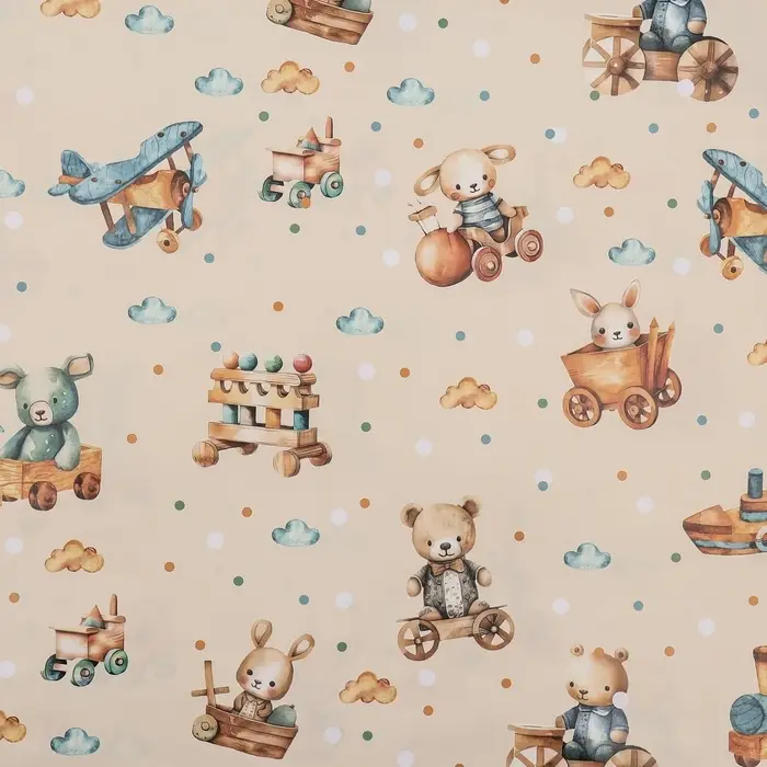 Бумага упаковочная глянцевая &laquo;Детские игрушки&raquo;, 100&times;70 см