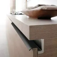 Ручка торцевая CAPPIO RT002BL, L=400 мм, м/о 256 мм, цвет черный, 4 шт.