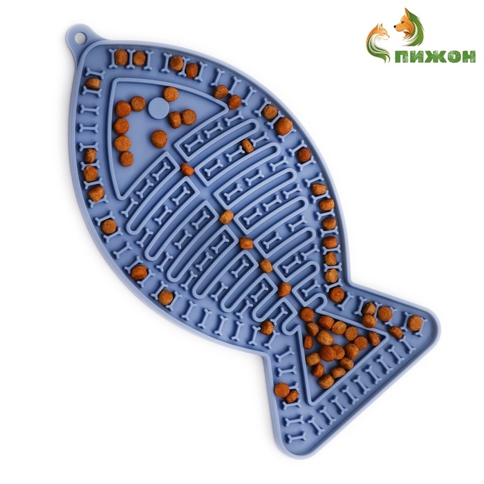 Коврик для лизания на присосках 20 х 10 см, синий Коврик для лизания на присосках 20 х 10 см, синий