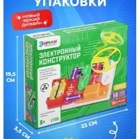 Конструктор электронный &laquo;Эврики&raquo;, 58 схем, 18 элементов, работает от батареек