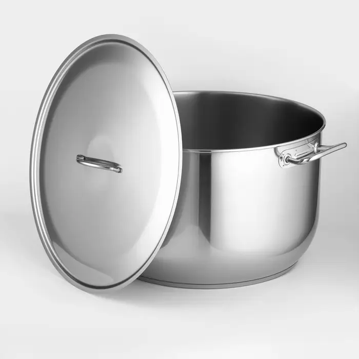 Кастрюля Amet &laquo;Профи&raquo;, 40 л, d=45 см, с крышкой, цельнотянутая, капсульное дно, индукция, нержавеющая сталь, хромированная