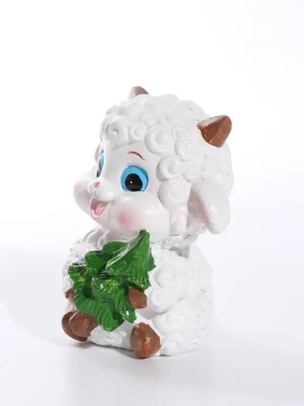 Фигурка полистоун &laquo;Бараш - кудряш с ёлочкой&raquo; 8&times;6&times;8.5 см