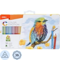Карандаши цветные Deli EC00235 Color Emotion липа 36цв/наб. мет.кор