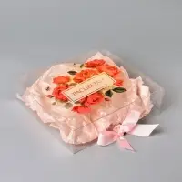 Коробка подарочная пластиковая с тишью и гирляндой &laquo;Расцветай&raquo;, 20&times;18&times;5 см