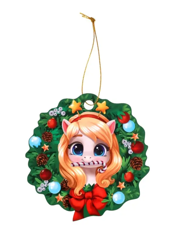 Подвеска новогодняя деревянная Подвеска новогодняя деревянная "Лошадка "